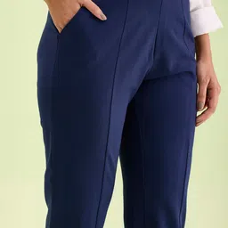 Go Colors Women Solid Skinny Fit Trousers image 5