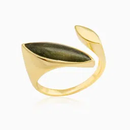 GIVA 925 Sterling Silver Golden Ring for Women-image-4