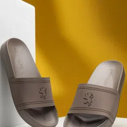 Red Tape Men's Brown Slides image 1