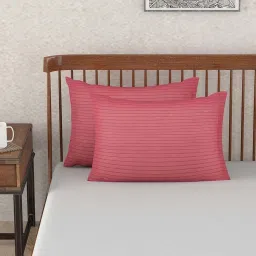 fabindia home Fabindia Nile Red Cotton 92 TC Pillow Cover - Set of 2 image 1
