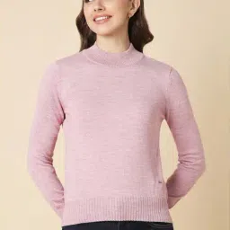 Allen Solly Pink Cotton Plain Sweater-picture-46
