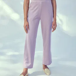 The Label Life Lilac Regular Fit High Rise Pants image 1