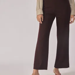 The Label Life Brown Regular Fit High Rise Pants image 1