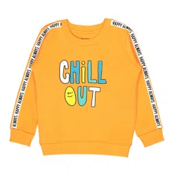 Bodycare Kids Orange Printed Full Sleeves Sweatshirt image 1