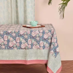 fabindia home Fabindia Multicolor Cotton 116 TC 163 GSM 8 Seater Table Cover image 1