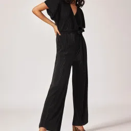 The Label Life Black Striped Jumpsuit image 1