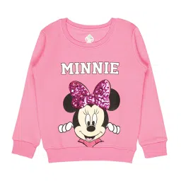 Bodycare Kids Pink Embellished Full Sleeves Sweatshirt image 1