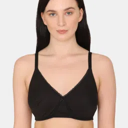 Rosaline by Zivame Black Double Layered Full Coverage T-Shirt Bra image 1