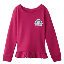 The Souled Store Kids Red Cotton Embroidered Full Sleeves T-Shirt-image-77