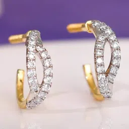 GIVA Lab Grown Diamond 14k (585) Gold Earrings for Women-picture-17