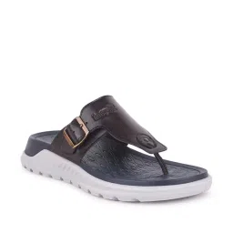 Leap7X by Liberty Men's Dark Brown Thong Sandals image 2