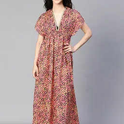 Oxolloxo Multicolor Printed Beachwear Dress image 1