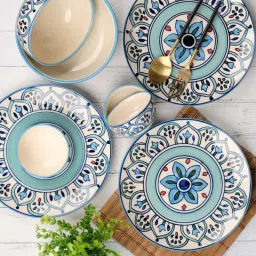 VarEesha Multicolor Ceramic 14 Pcs Dinner Set image 1