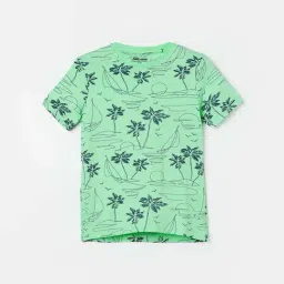 Fame Forever by Lifestyle Kids Green Cotton Printed T-Shirt-picture-16