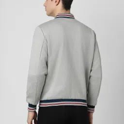 Peter England Grey Regular Fit Bomber Jacket image 2