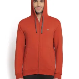 Wildcraft Rust Regular Fit Hooded Sweatshirt image 1