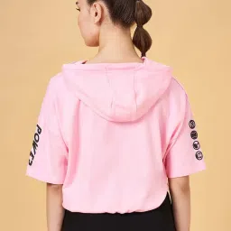 Ajile by Pantaloons Pink Cotton Printed Sports T-Shirt image 2