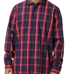 Tommy Hilfiger Fireworks & Navy Iris Checks Regular Fit Shirt image 1