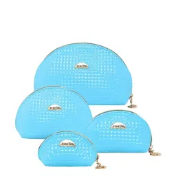 Esbeda Sky Blue Traveling Textured Pouch - Pack of 4 image 1