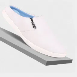 Fausto Men's White Mule Shoes image 1