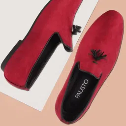 Fausto Men's Red Casual Mocassins image 1