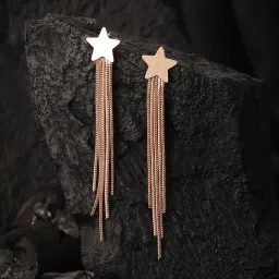 Aatmana Gold-Plated Star Shaped Dangler Earrings image 1
