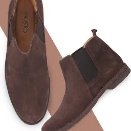 Fausto Men's Brown Chelsea Boots image 1