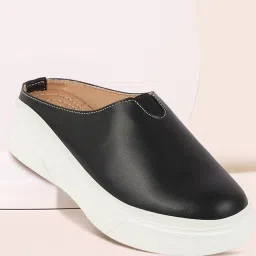 Fausto Women's Black Mule Shoes image 1