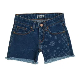 Pepe Jeans Kids Blue Printed Shorts image 1