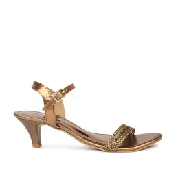 Inc.5 Women's Antique Gold Ankle Strap Sandals image 1