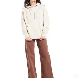 Bewakoof Beige Relaxed Fit Hoodie image 5