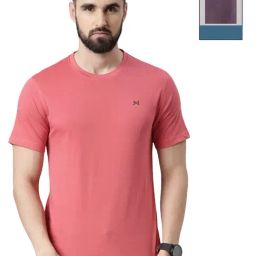 Force NXT Pink & Brown Cotton Regular Fit T-Shirt-picture-11