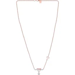 P.C. Chandra Jewellers 14KT (585) Rose Gold and Diamond Necklace for Women-picture-40