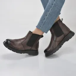 FAUSTO Men's Cherry Chelsea Boots-picture-10