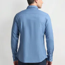 U.S. Polo Assn. Blue Cotton Slim Fit Shirt image 2