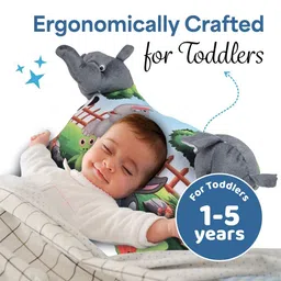 Aura Grey Set of 2 Memory Foam Filled Cotton Ultra Soft Baby Pillow image 5