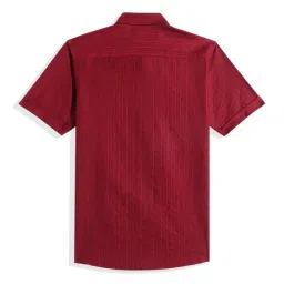 Charchit Boys Maroon Cotton Shirt image 2