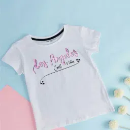 Pantaloons Junior Kids White Cotton Printed T-Shirt-image-86