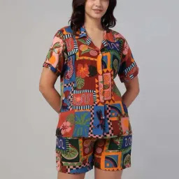 Clovia Multicolor Regular Fit Printed Night Suit-picture-32