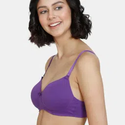 Zivame Purple Non Wired Non Padded T-Shirt Bra image 3