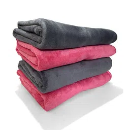 U & U Unique Utilities Grey & Pink 4 Pcs 400-GSM Anti-Bacterial Fade-Resistant Hand Towels-picture-28