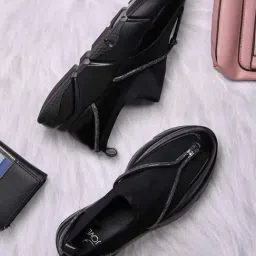 Jove Women's Black Casual Sneakers-picture-16