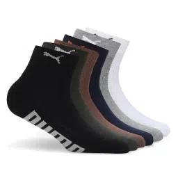 Puma Multicolor Cotton Solid Socks Pack of 6-image-12