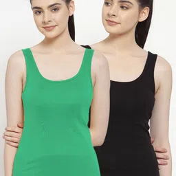 Friskers Women Pack Of 2 Solid Tank Tops-picture-15