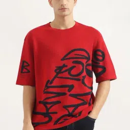 United Colors Of Benetton Red Pure Cotton Boxy Fit Printed T-Shirt-picture-45