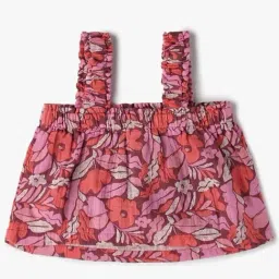GAP Girls Purple Cotton Floral Cami Top-image-21