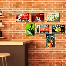 eazy wagon Red & Yellow Coca cola posters Printed Wall HangingDecor image 2