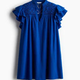 H&M Flutter-Sleeve Dress with Broderie Anglaise-picture-11