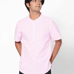 TeenTrums Boys Pink Striped Shirt-image-95