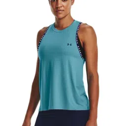 UNDER ARMOUR Blue Logo Print Sports Tank Top-picture-21